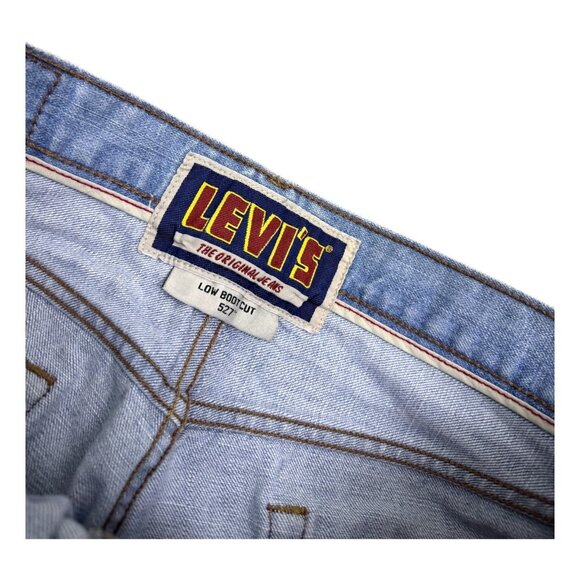 LEVIS Bootcut Distressed Light Wash Casual Denim Jeans Mens 34x32 - Picture 3 of 6